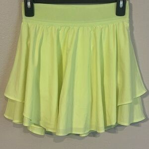 Lululemon Court Rival High-Rise Skirt, Long, Size 4, LW8ABUT, Neon Yellow